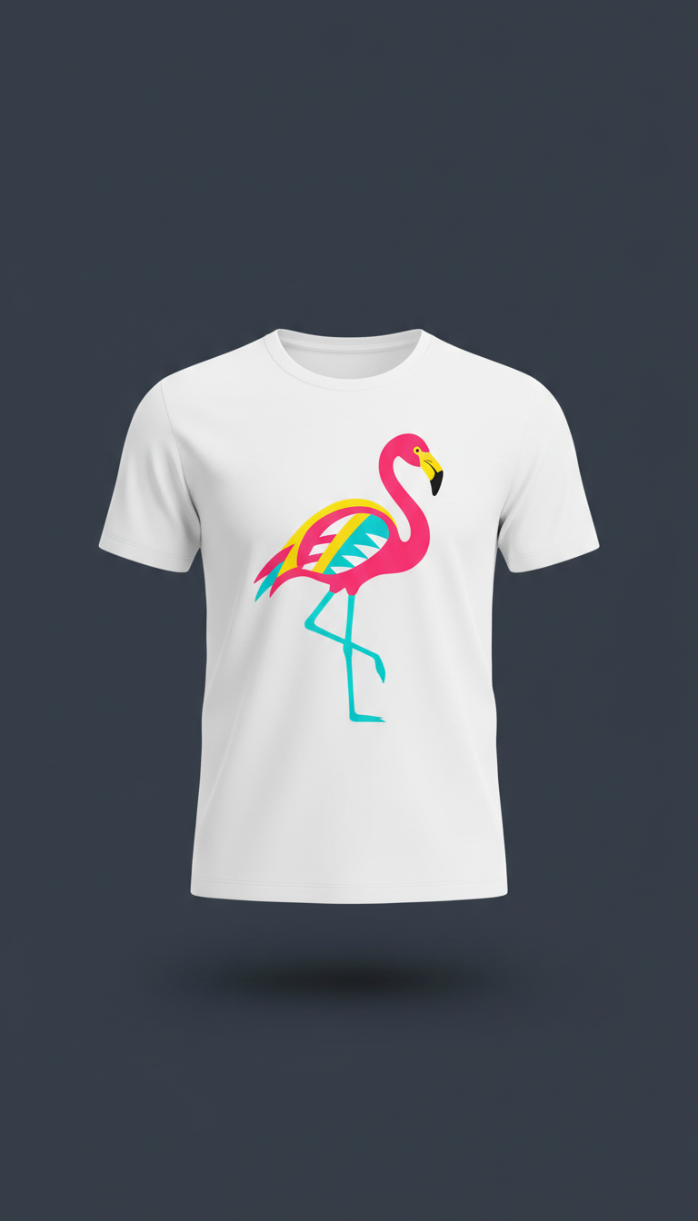 Electric Flamingo graphic shirt